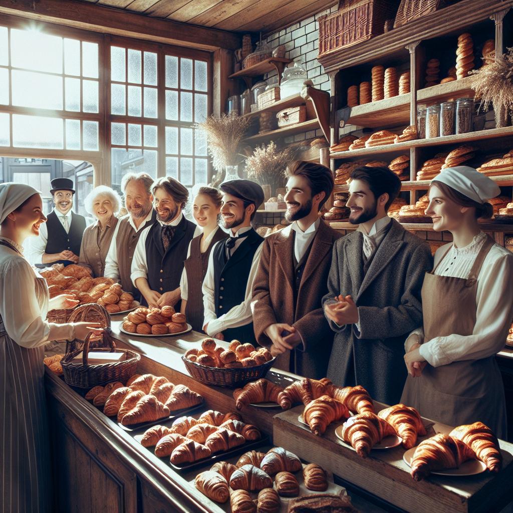 Une boulangerie traditionnelle animée