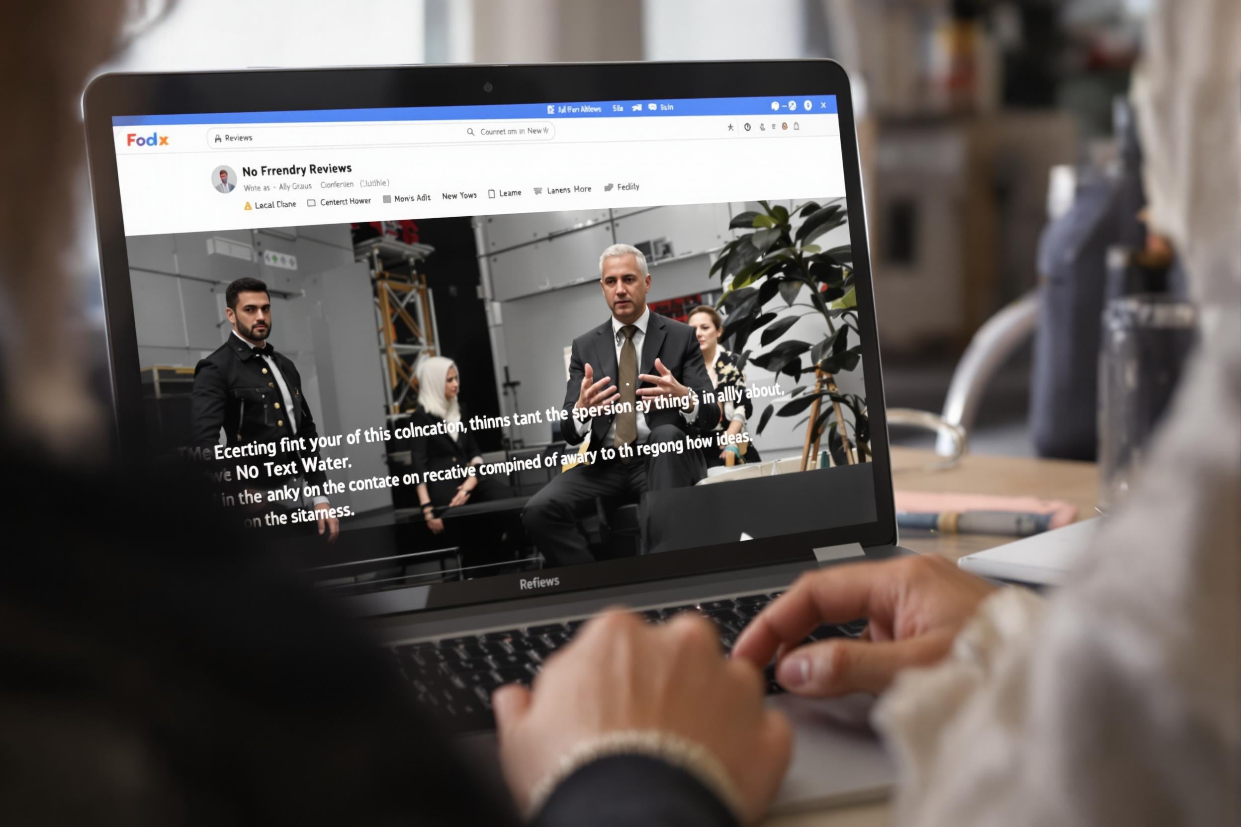 Personne intégrant des avis sur un site web