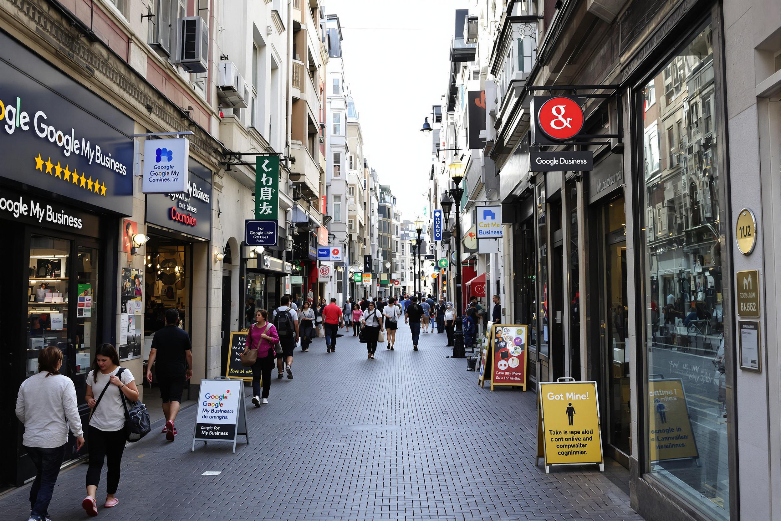 Interactive alley with Google My Business signs