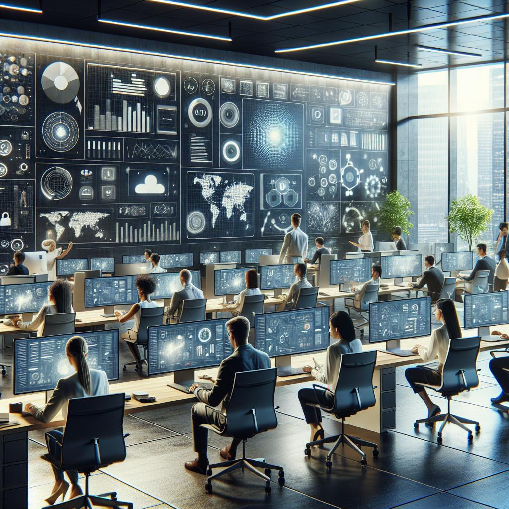 Digital transformation in a modern office