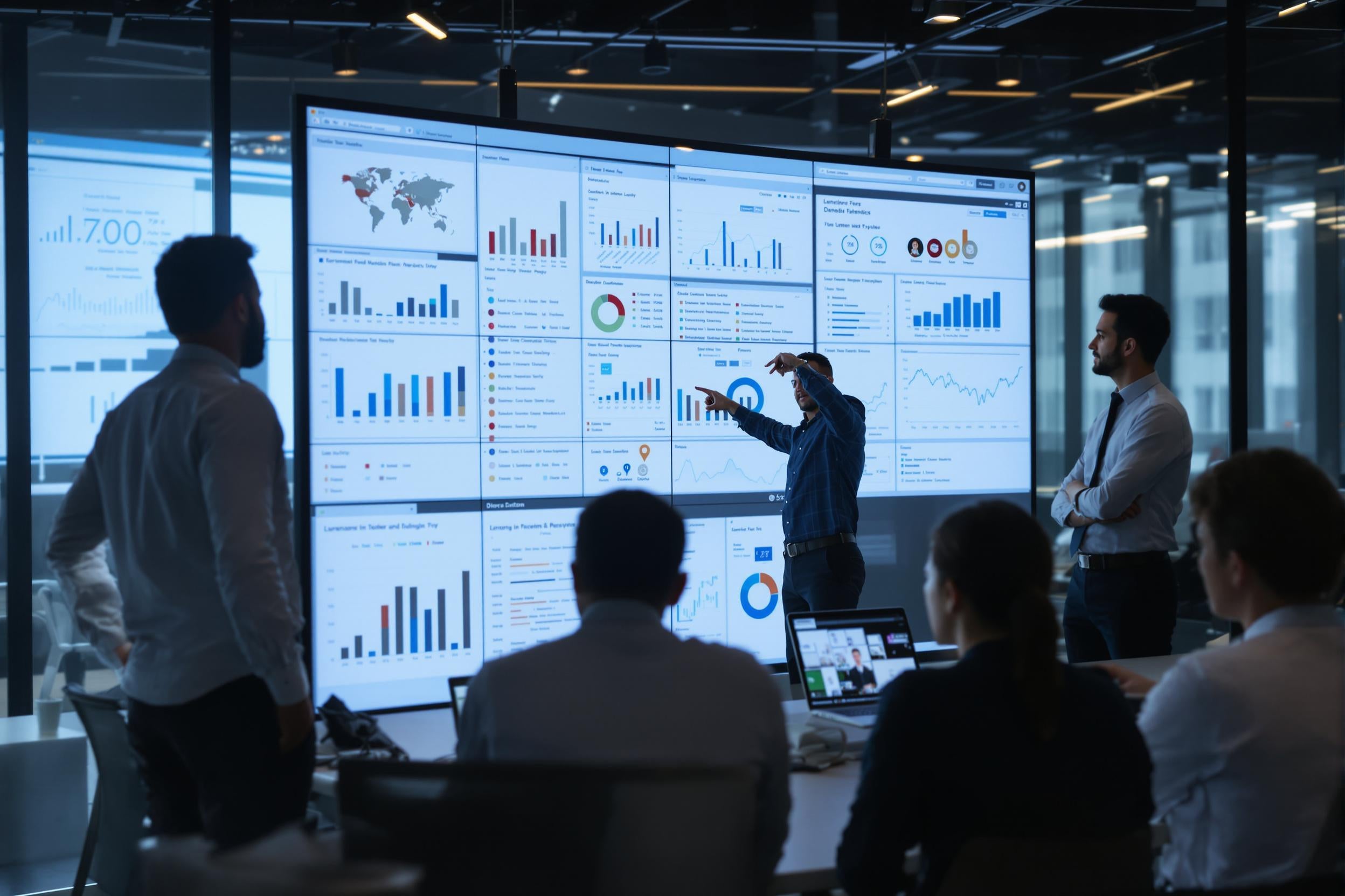 Des analystes de données travaillant sur l'analyse sémantique
