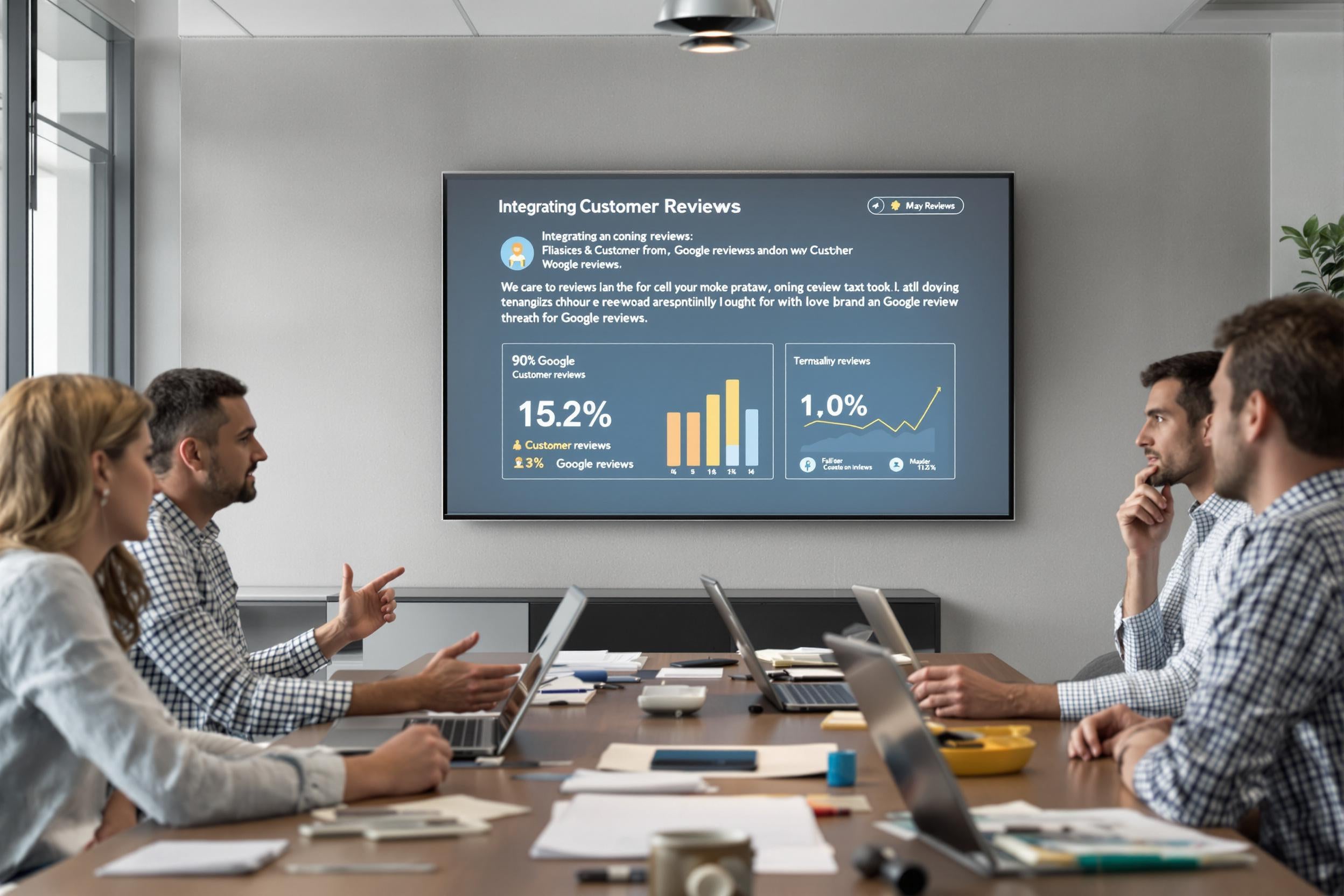 El equipo de marketing integra las reseñas en la estrategia
