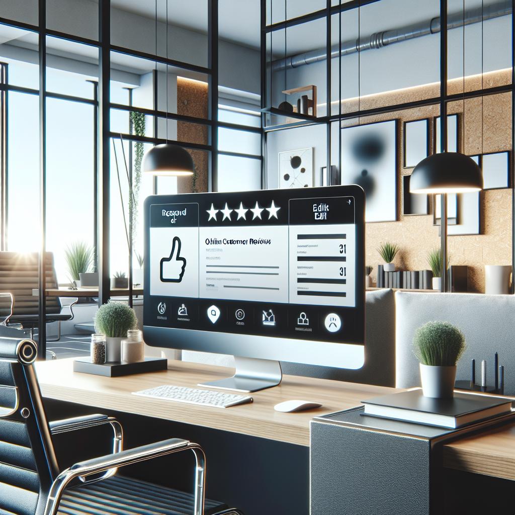Modern office with review management