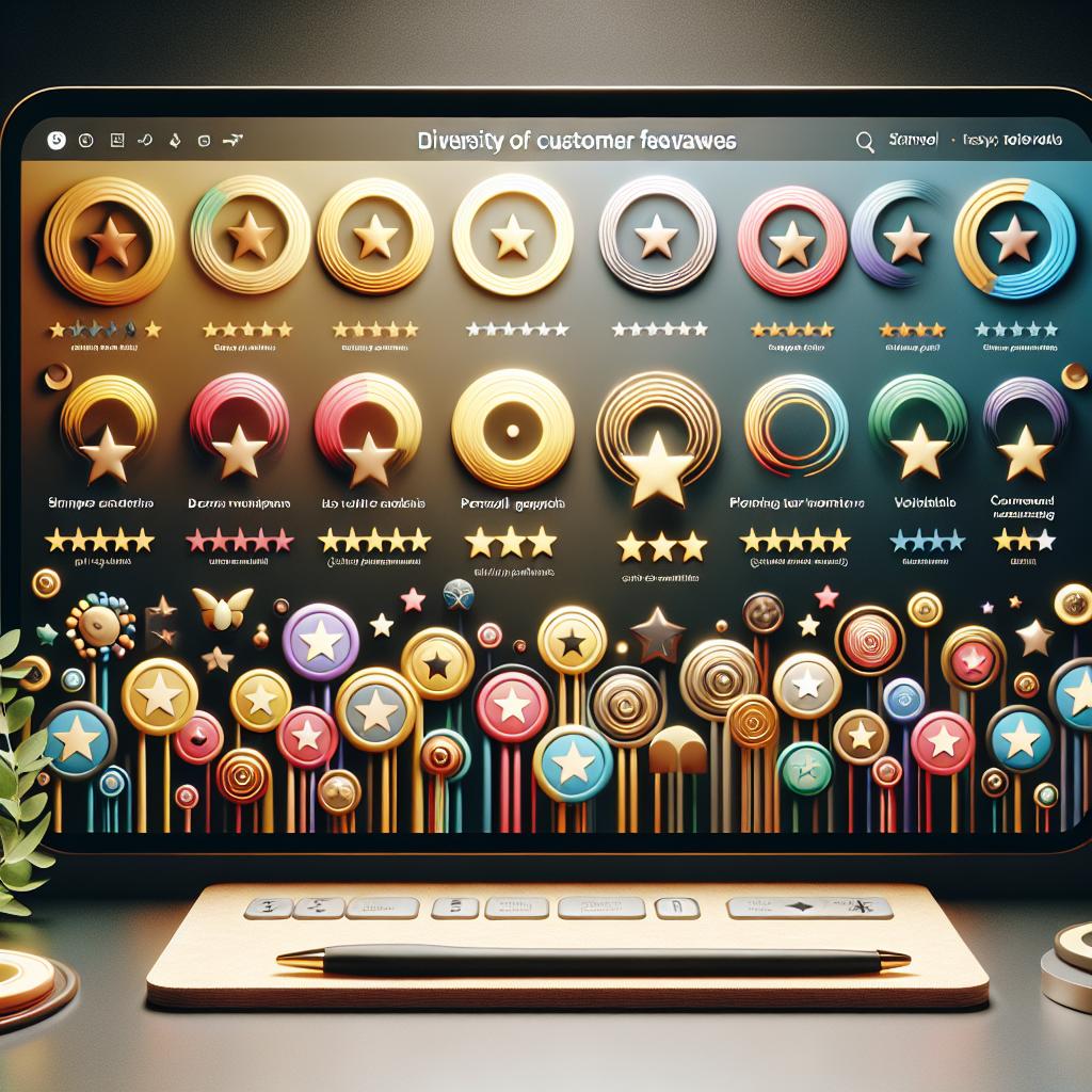 Interface des avis clients