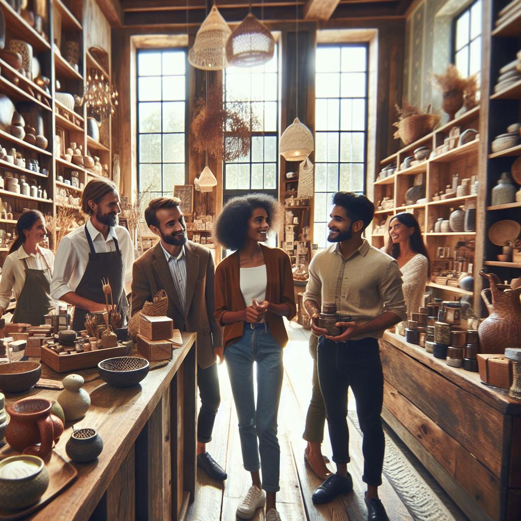 A bustling local store interior