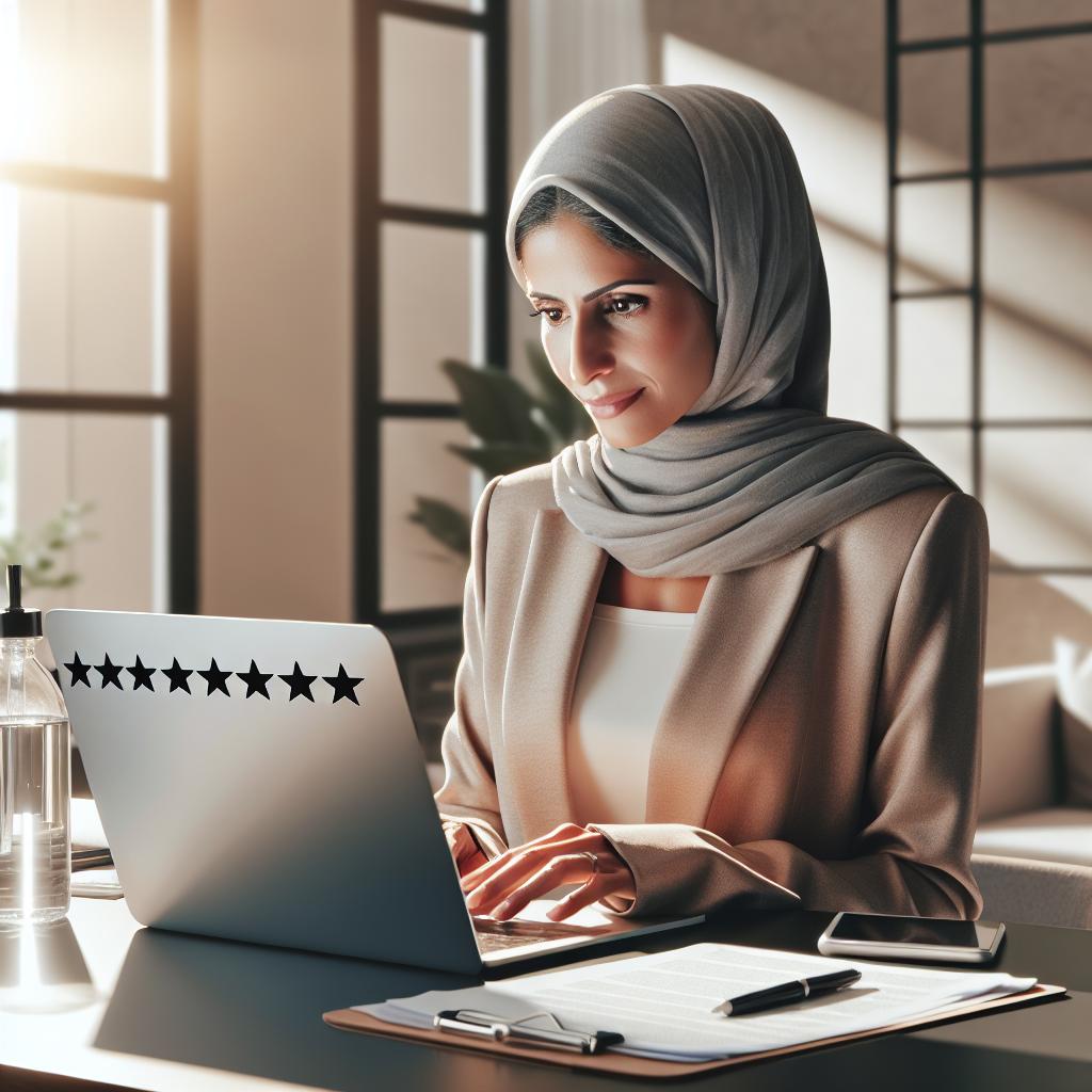 Manager responding to customer reviews