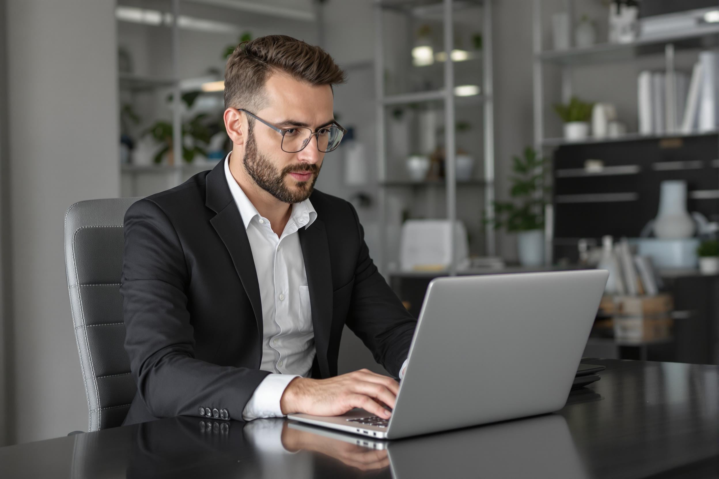 Professionnel lisant des avis clients