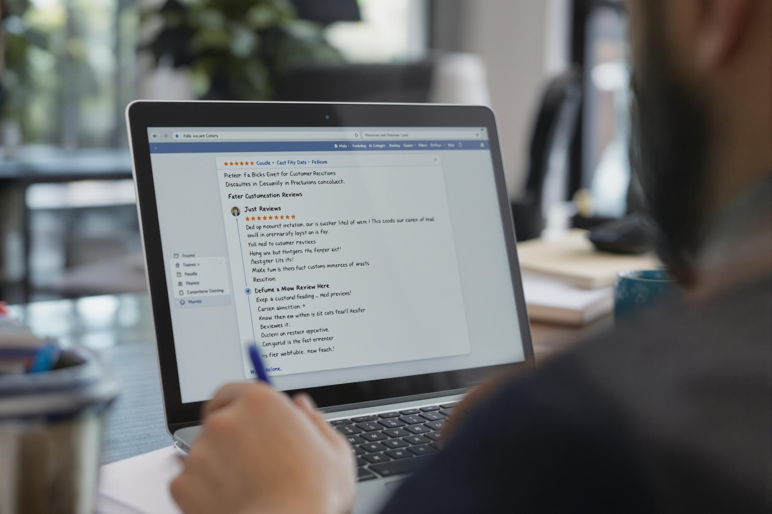 Manager analysant les retours clients