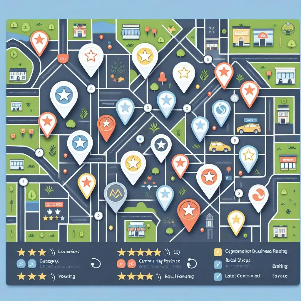 Local visibility of businesses through reviews