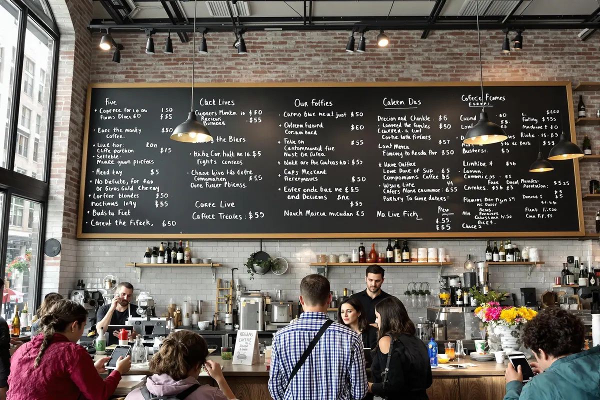 Interaction numérique dans un café urbain