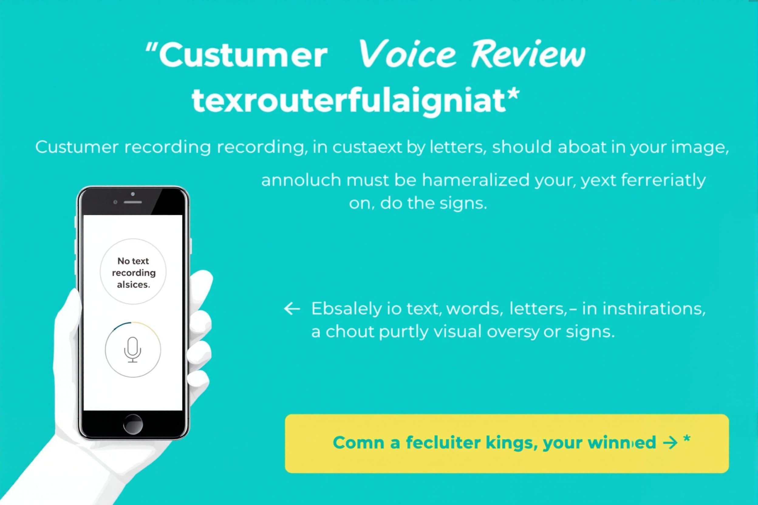 Client en train d'enregistrer un avis vocal sur son smartphone
