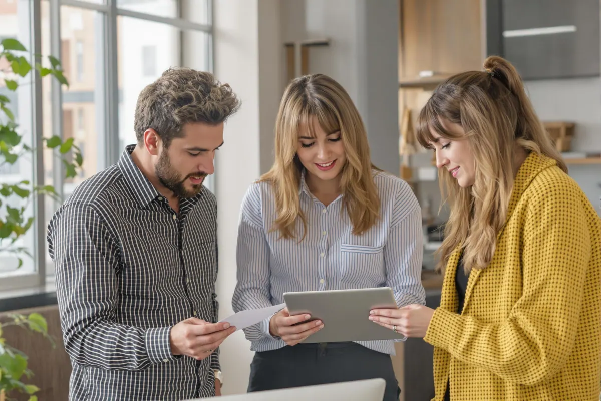 Group that analyzes customer feedback on screen