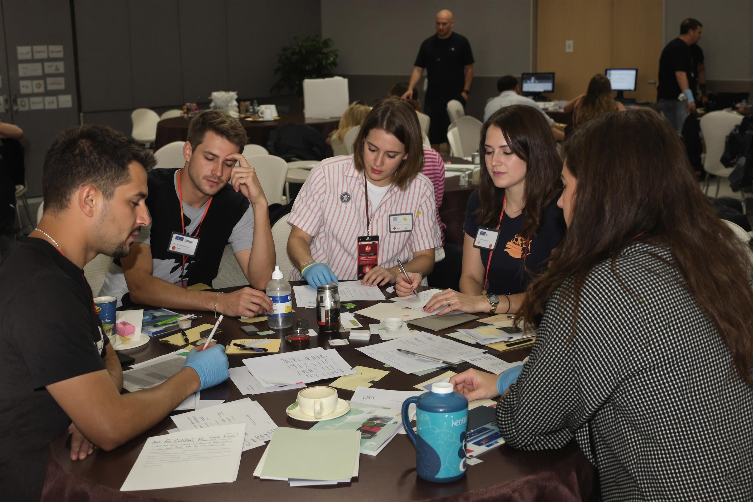 Team organizing shared online notes