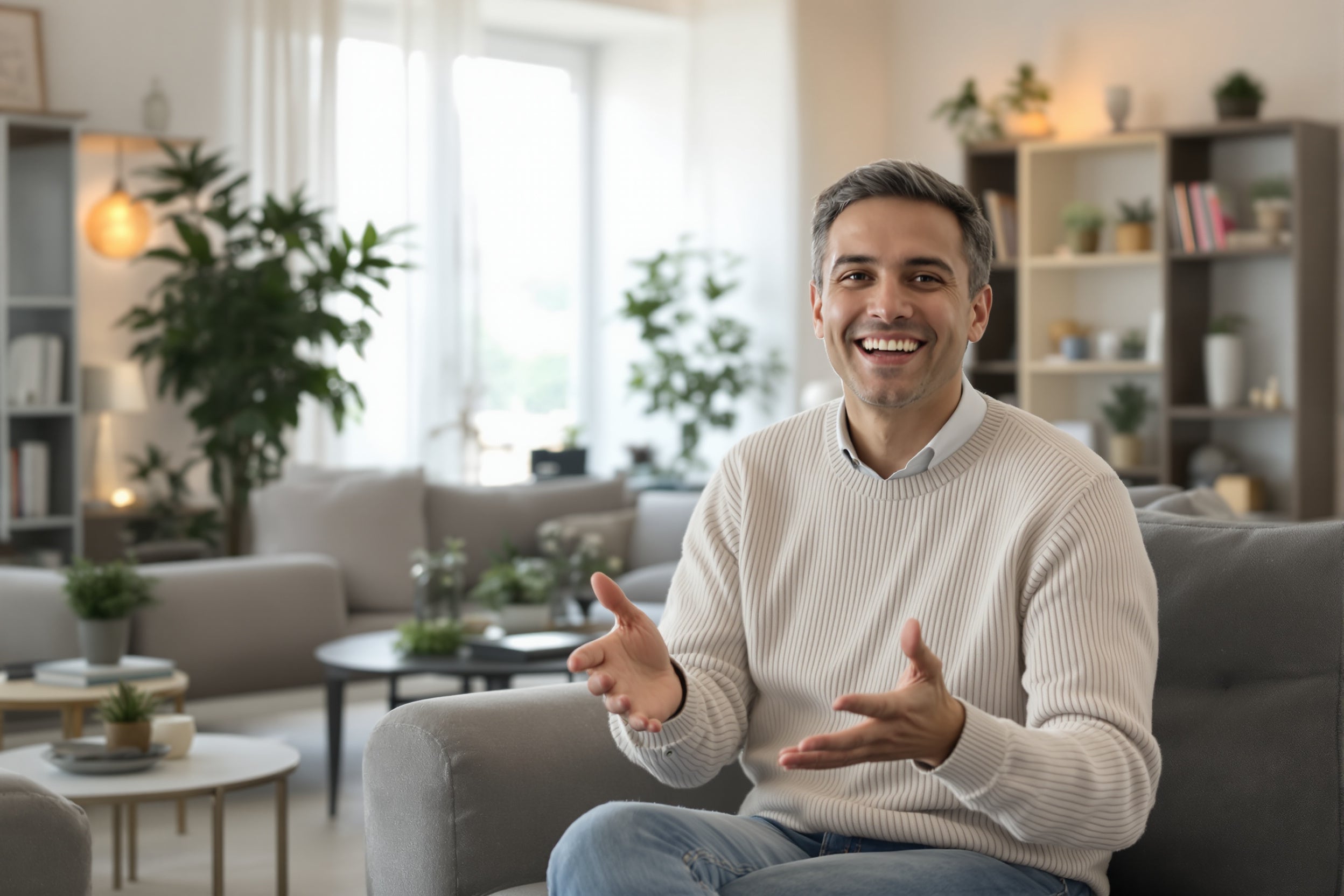Client enregistrant un avis vidéo sur smartphone