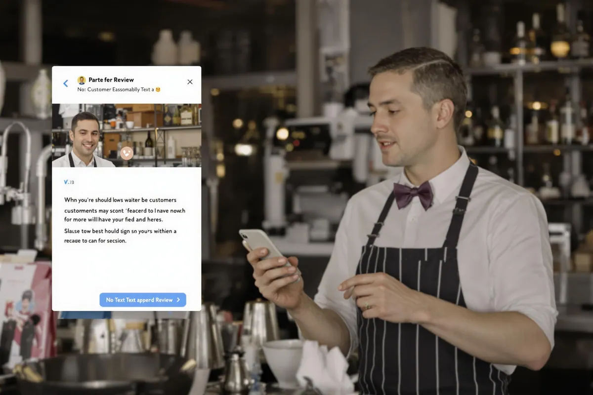 Servidor tomando nota del comentario de un cliente