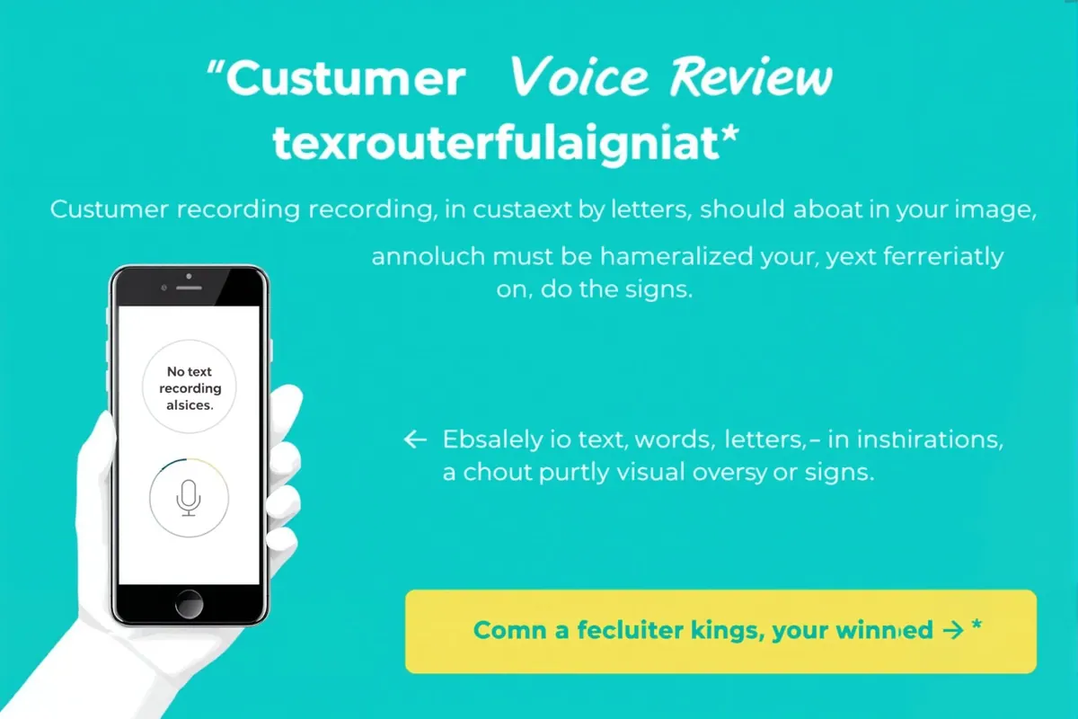 Customer recording a voice review on their smartphone