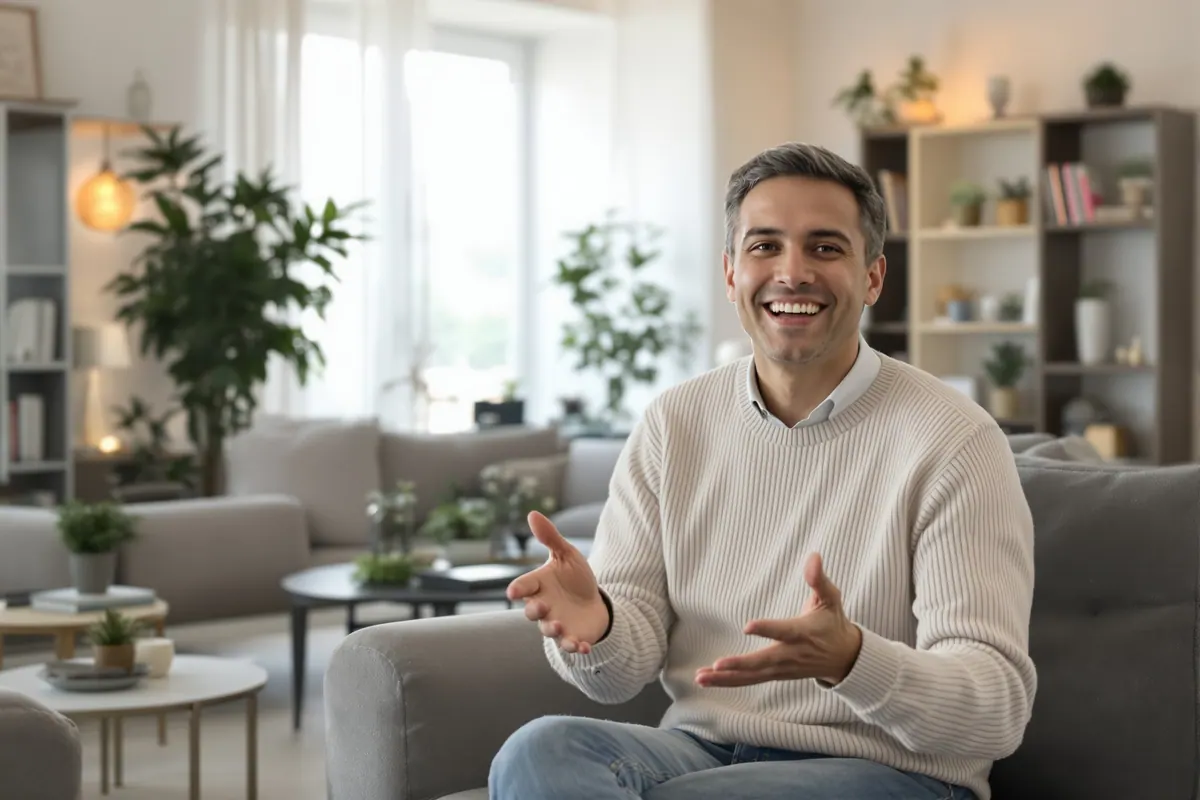 Cliente grabando una reseña en vídeo con el smartphone