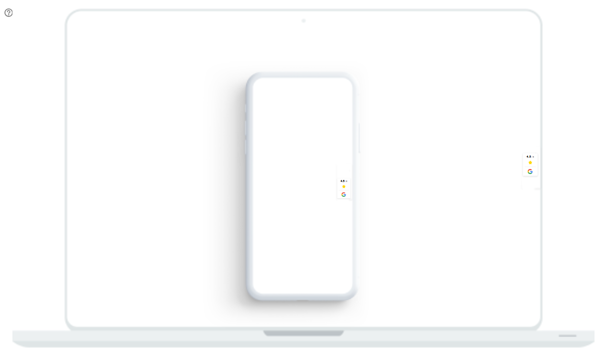 Widget badge disponible sur la plateforme de gestion d'avis google monbizness.fr